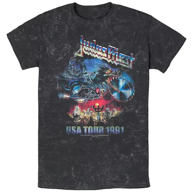 Mens Judas Priest USA Tour 1991 Mineral Wash Graphic Tee Product Image