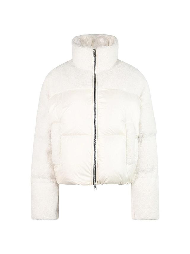 Womens Agate Shearling Down Puffer Jacket Product Image