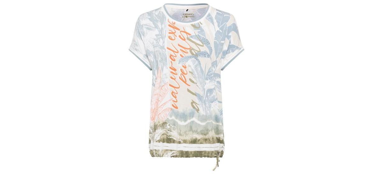 Olsen Womens Multi-Print T-Shirt Product Image