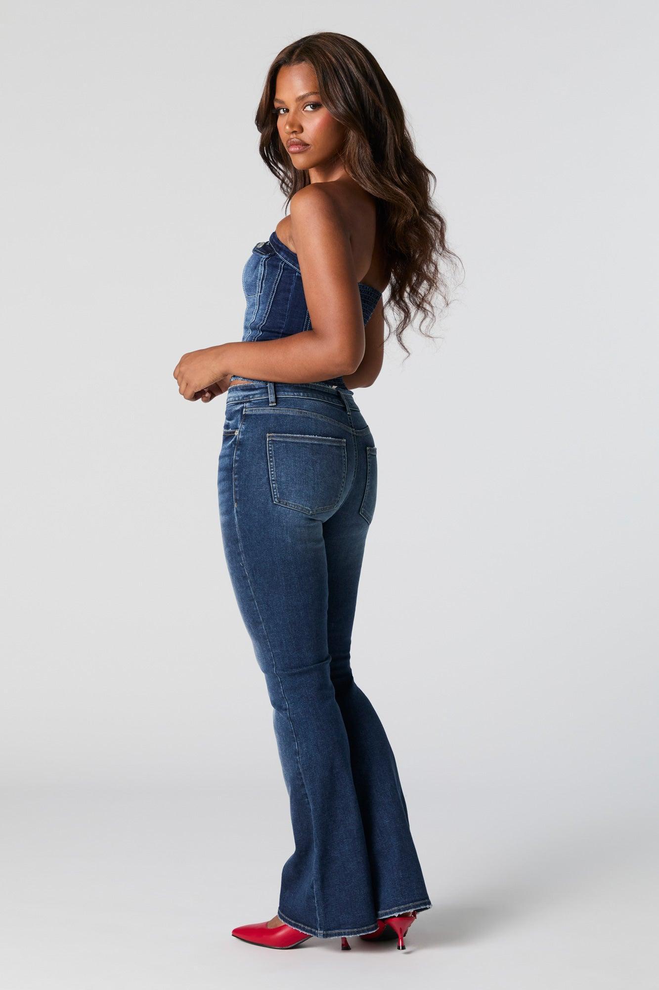 Austin Dark Wash High Rise Flare Jean Female Product Image