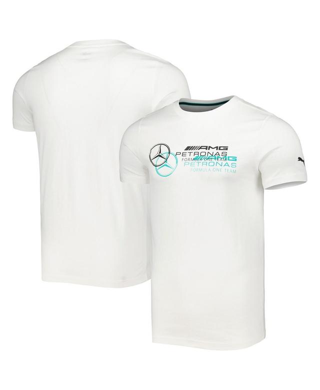 Mens Puma White Mercedes-amg Petronas F1 Team 2023 Logo T-shirt Product Image