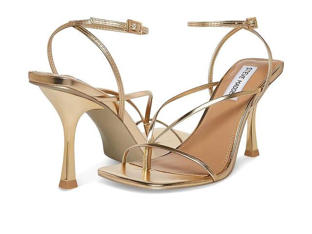 Steve Madden Annie Metallic Square Toe Strappy Thong Dress Sandals Product Image