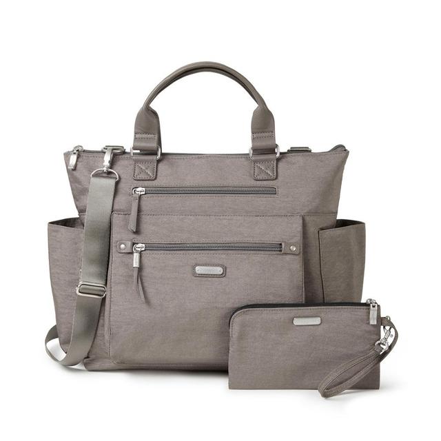 baggallini Women's 3-in-1 Convertible Tote Backpack with RFID Wristlet - Sterling Shimmer Product Image