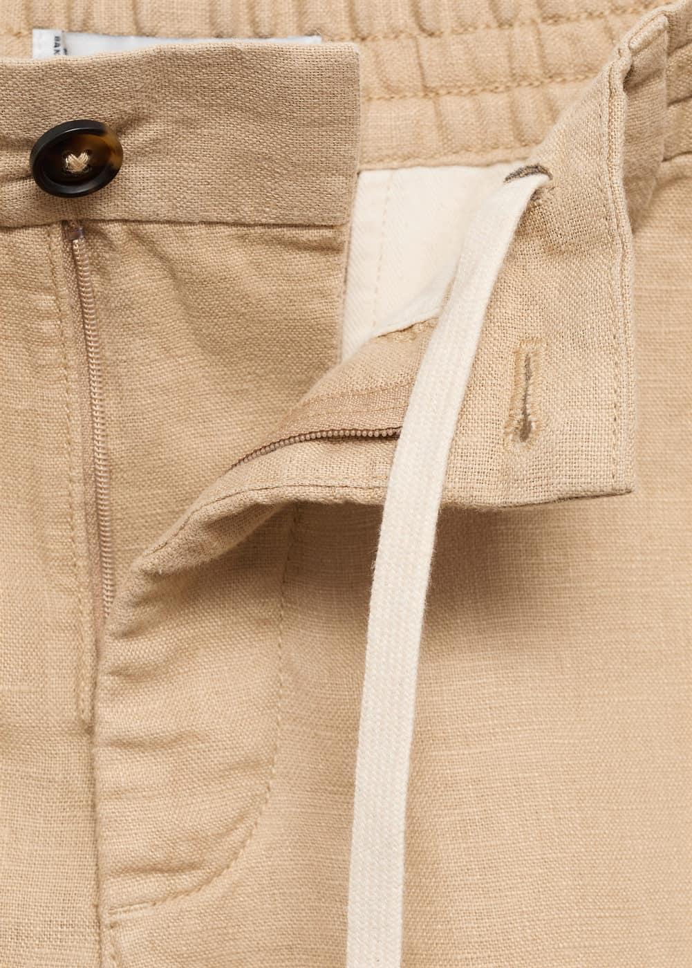 Mango Mens Drawstring Detail Bermuda Shorts Product Image