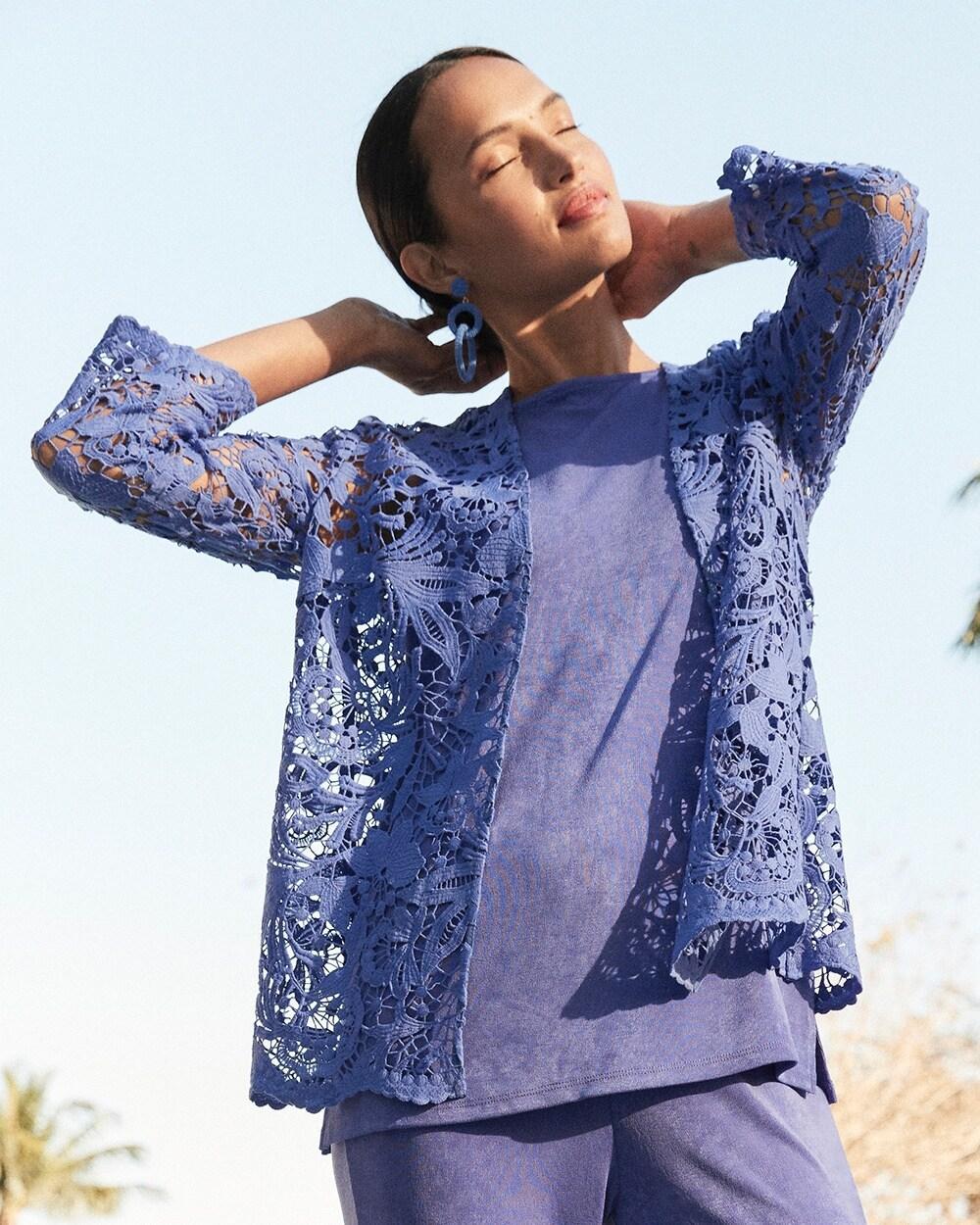 Women's Wrinkle-Free Travelers Lace Jacket Product Image