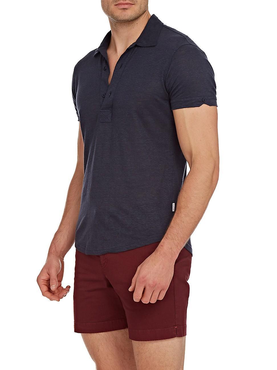 Mens Sebastian Linen Polo Shirt Product Image