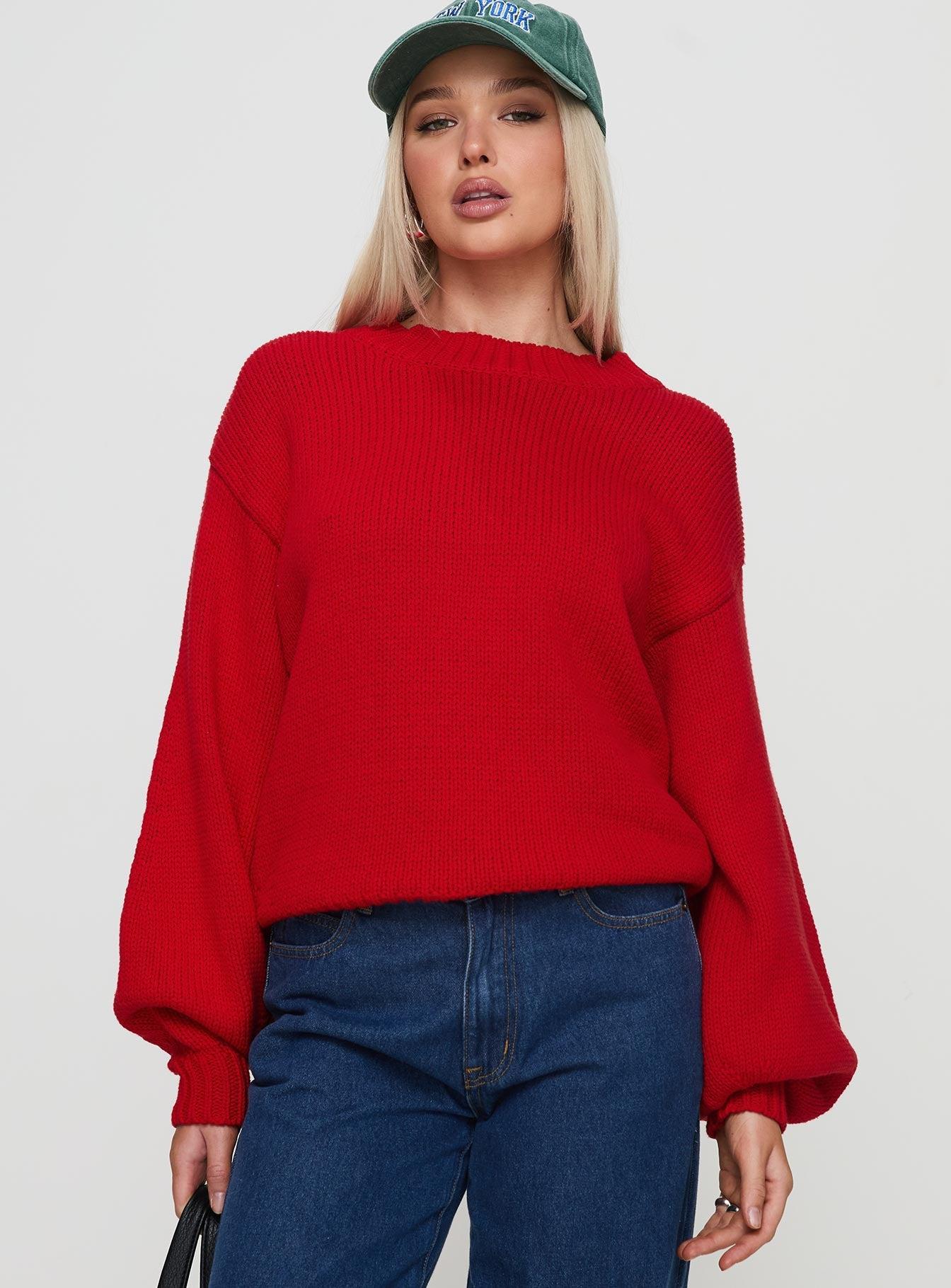 Harmony Sweater Red Product Image