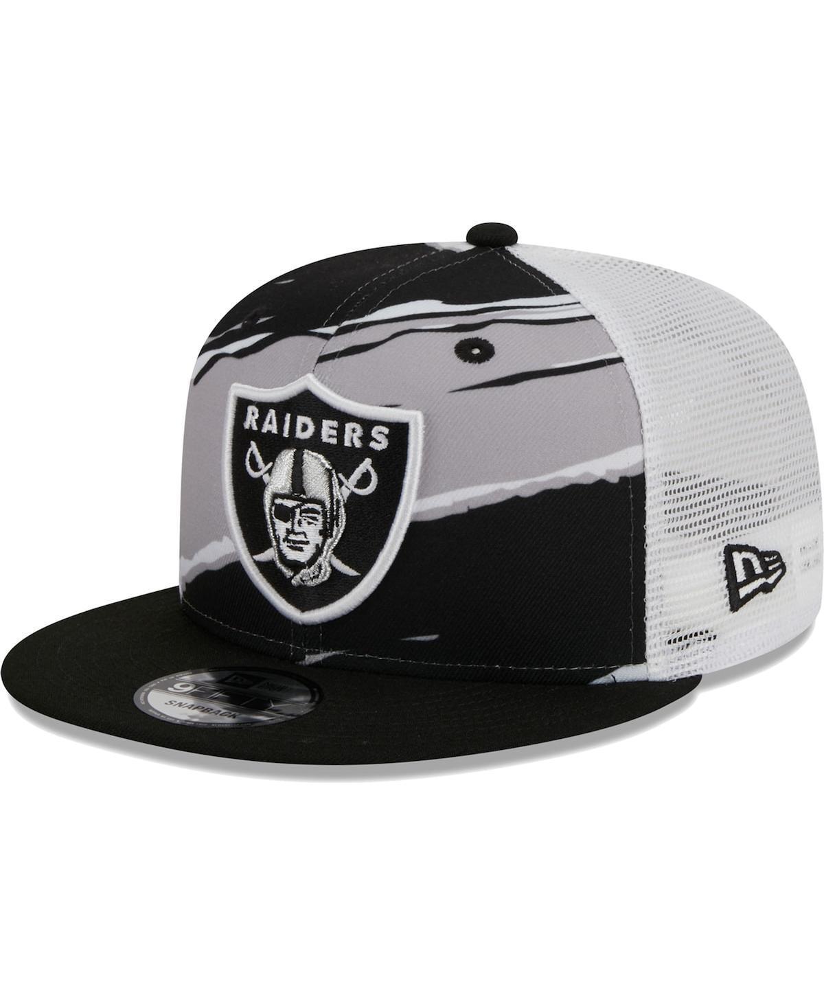 Mens New Era Black Las Vegas Raiders  Tear Trucker 9FIFTY Snapback Hat Product Image