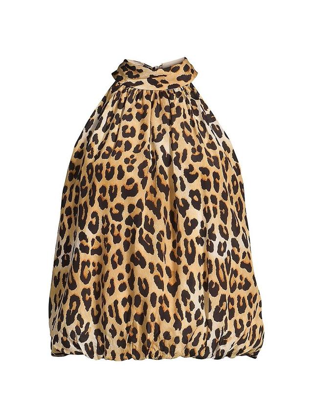 Womens Maris Leopard Halterneck Top Product Image