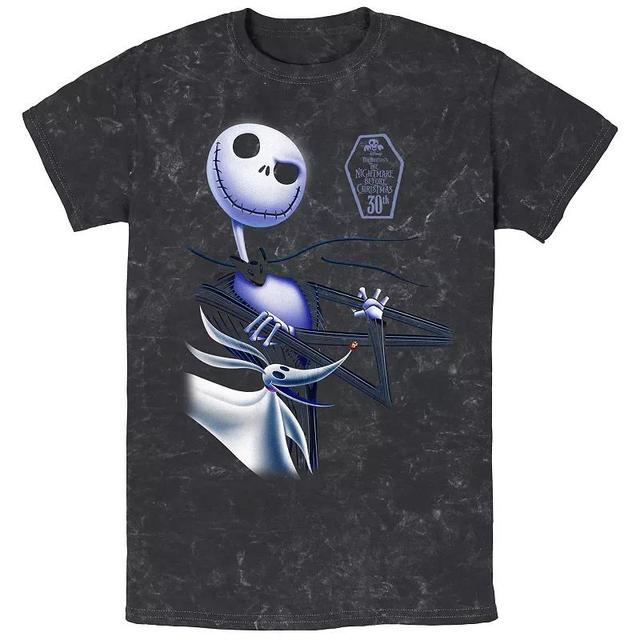 Disneys The Nightmare Before Christmas 30th Mineral Wash Mens Graphic Tee Product Image