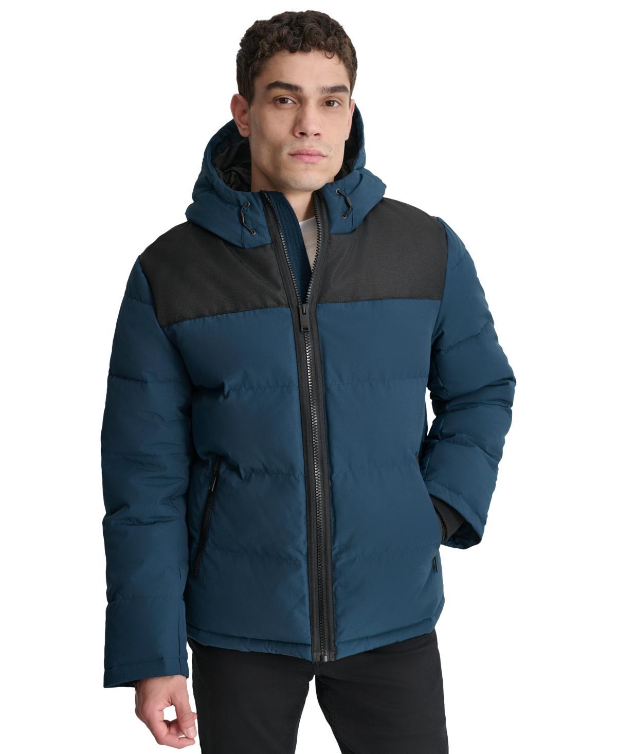 Dkny Mens Mixed-Media Puffer Coat, Created for Macys Product Image