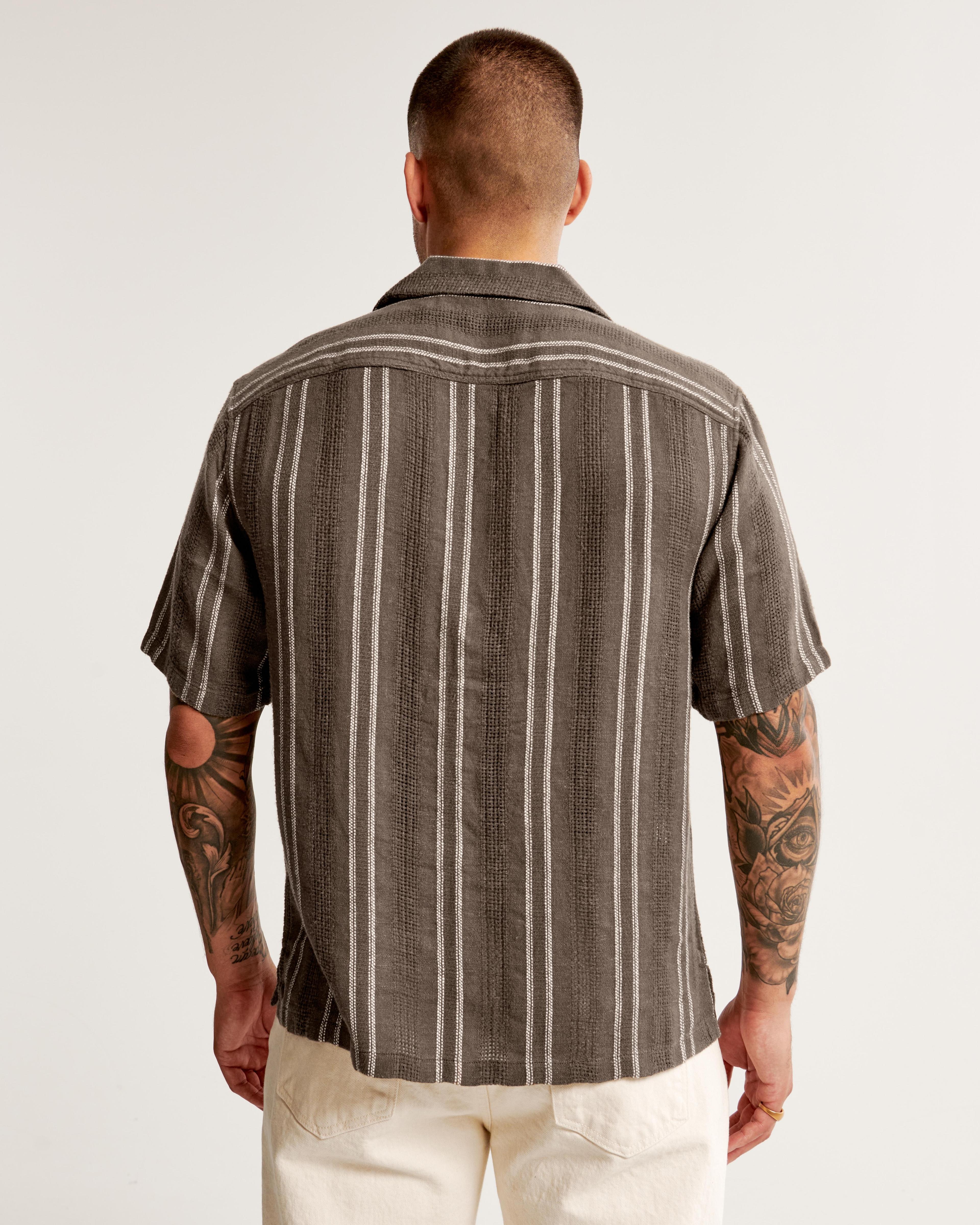 Camp Collar Summer Linen-Blend Shirt Product Image