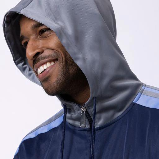 Men's Track Suit with Hood in Navy Product Image