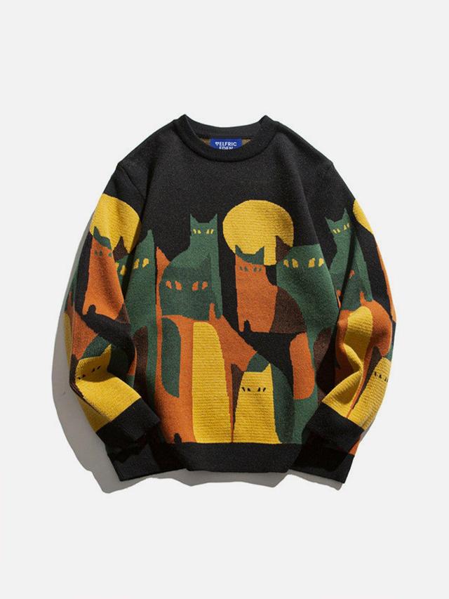 Aelfric Eden Color Blocking Cat Sweater Product Image