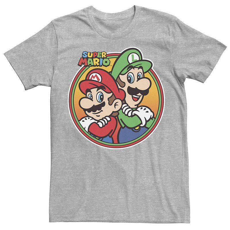 Mens Nintendo Super Mario & Luigi Brothers Circle Tee Product Image