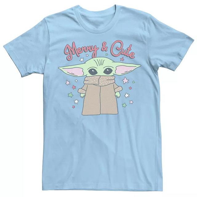 Mens Star Wars: The Mandalorian The Child Christmas Merry & Cute Tee Product Image