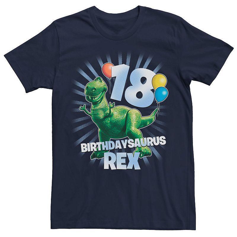 Disney / Pixars Toy Story Mens Birthdaysaurus Rex 18th Birthday Graphic Tee Blue Product Image