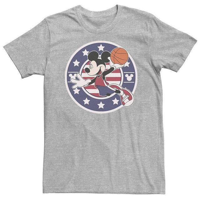 Mens Mickey Classic Basketball Americana Sport Tee Athletic Grey Product Image