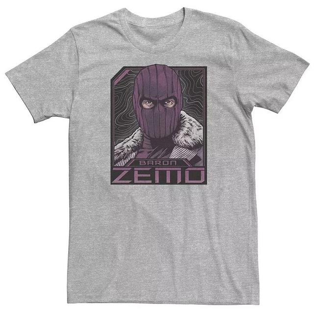 Big & Tall Marvel The Falcon And The Winter Soldier Baron Zemo Badge Tee, Mens Athletic Grey Product Image