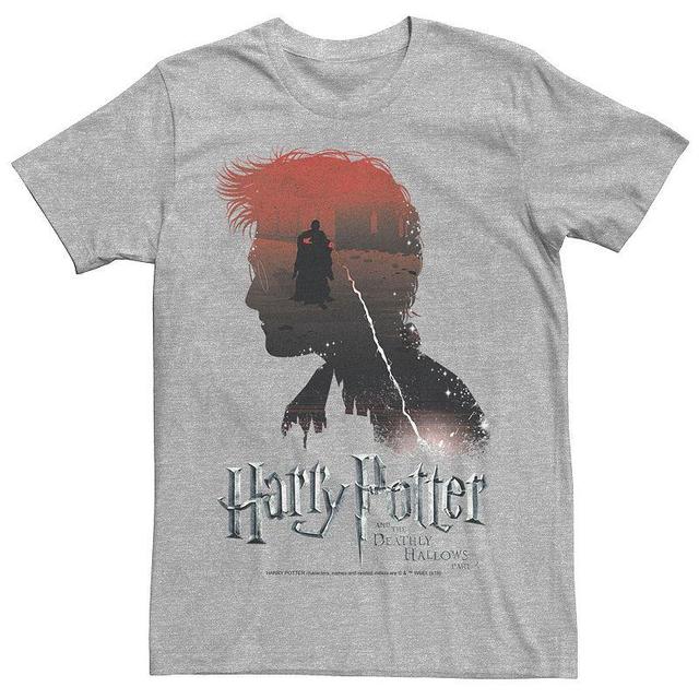 Mens Harry Potter and the Deathly Hallows Tee Athletic Grey Product Image