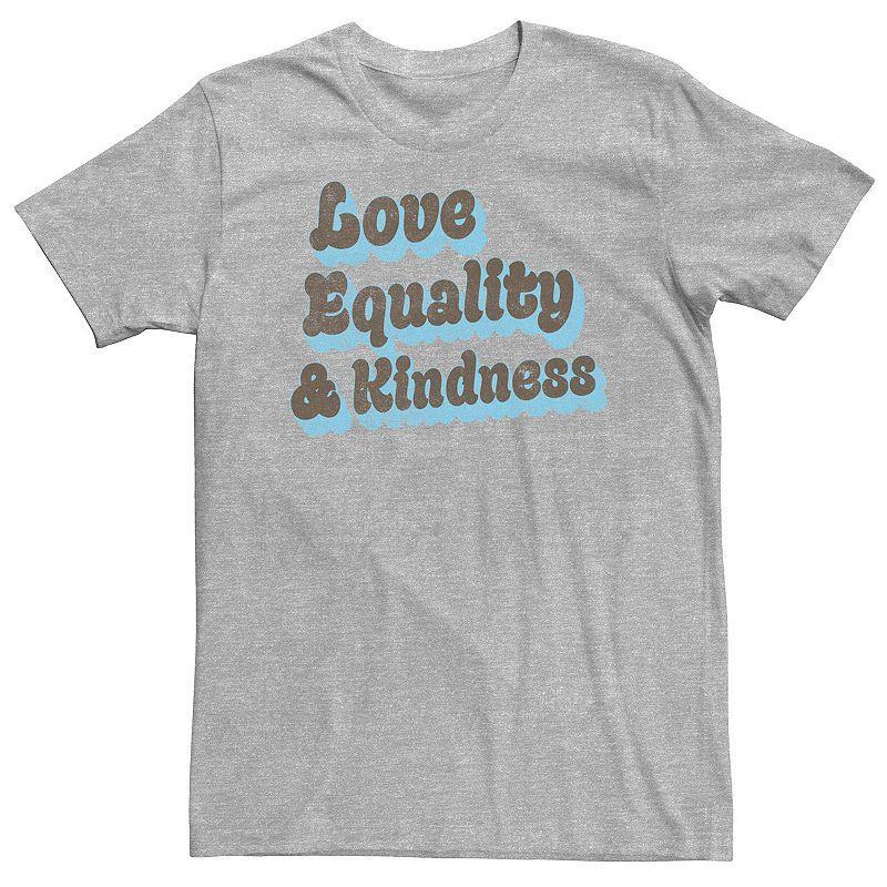 Big & Tall Fifth Sun Love, Equality & Kindness Tee, Mens Athletic Grey Product Image