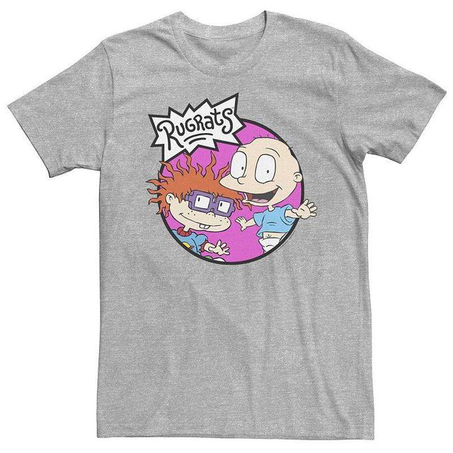 Mens Rugrats Tommy Chuckie Logo Tee Athletic Grey Product Image