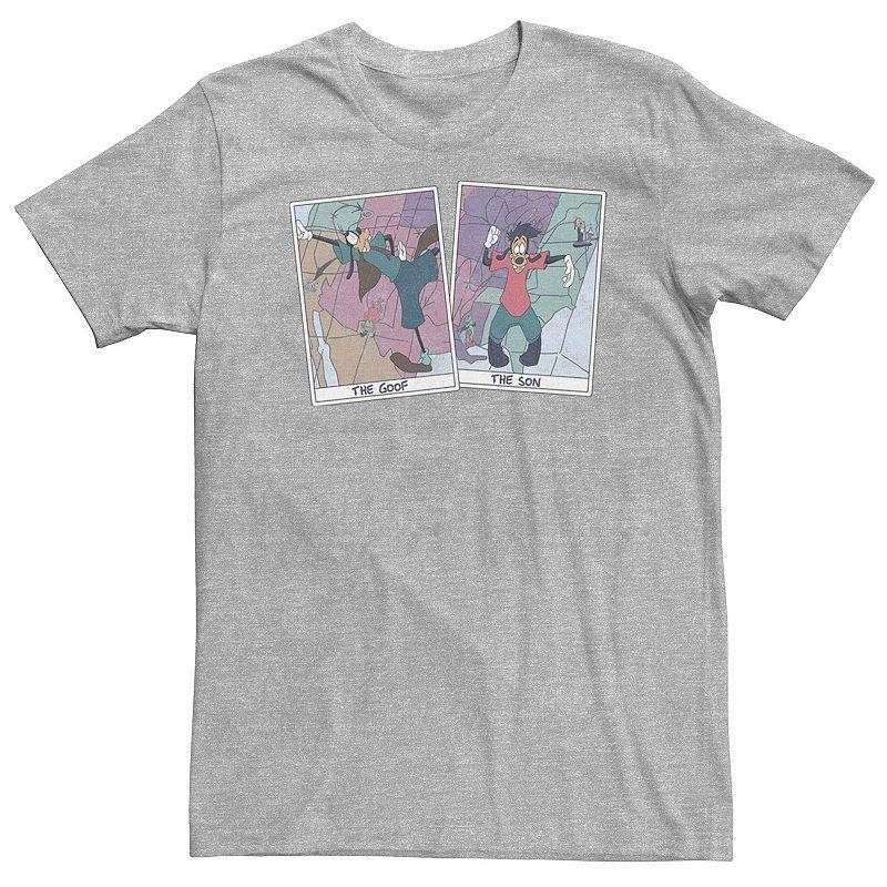 Big & Tall Disney A Goofy Movie The Goof The Son Cards Tee, Mens Athletic Grey Product Image