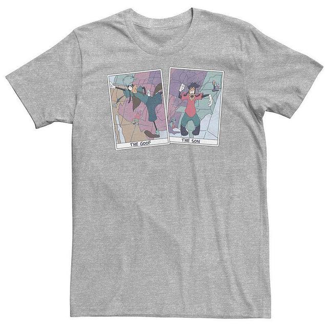 Big & Tall Disney A Goofy Movie The Goof The Son Cards Tee, Mens Athletic Grey Product Image