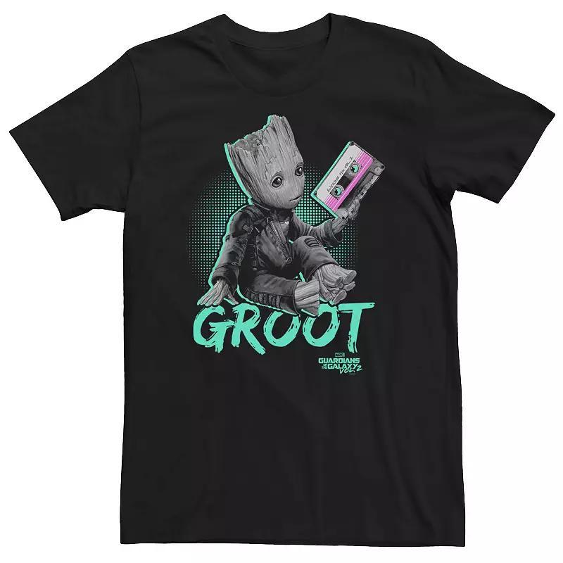 Mens Marvel Guardians Vol. 2 Baby Groot Neon Tape Tee Product Image