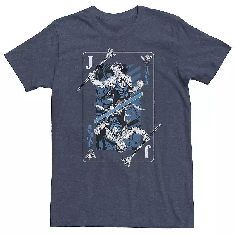 Big & Tall DC Comics Batman Joker Blue Hue Playing Card Tee, Mens Product Image