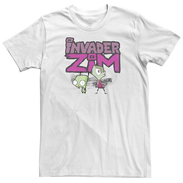 Big & Tall Nickelodeon Invader Zim And Gir Watercolor Portrait Logo Tee, Mens Product Image