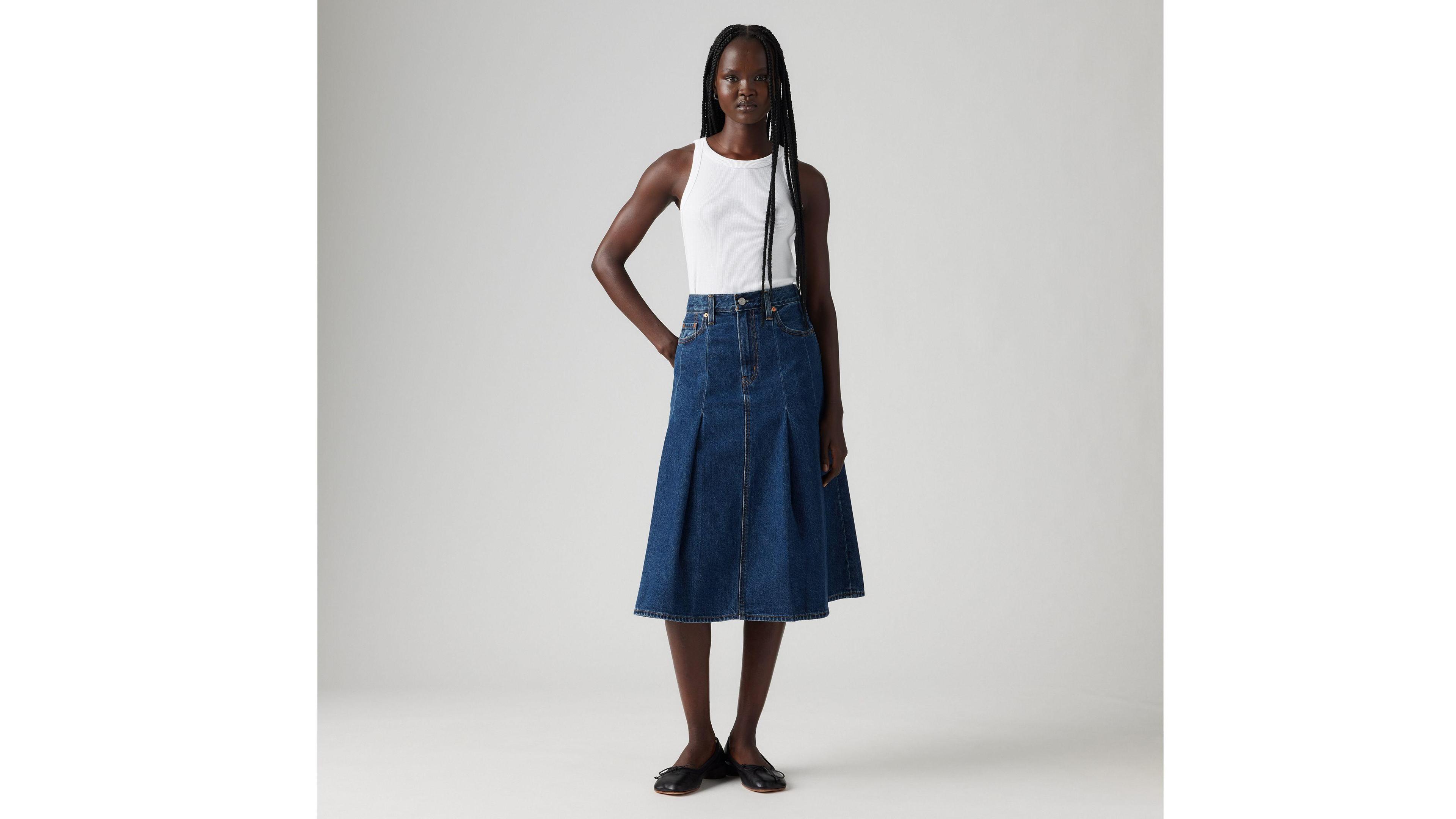 Pleated Midi Skirt Product Image