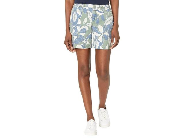 NYDJ Frankie Relaxed Shorts in Green Island (Green Island) Women's Shorts Product Image