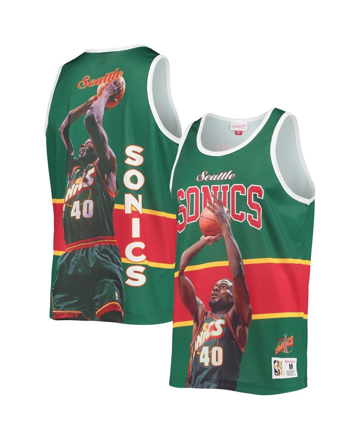 Mens Mitchell & Ness Green Seattle Supersonics Hardwood Classics Player Tank Top Product Image