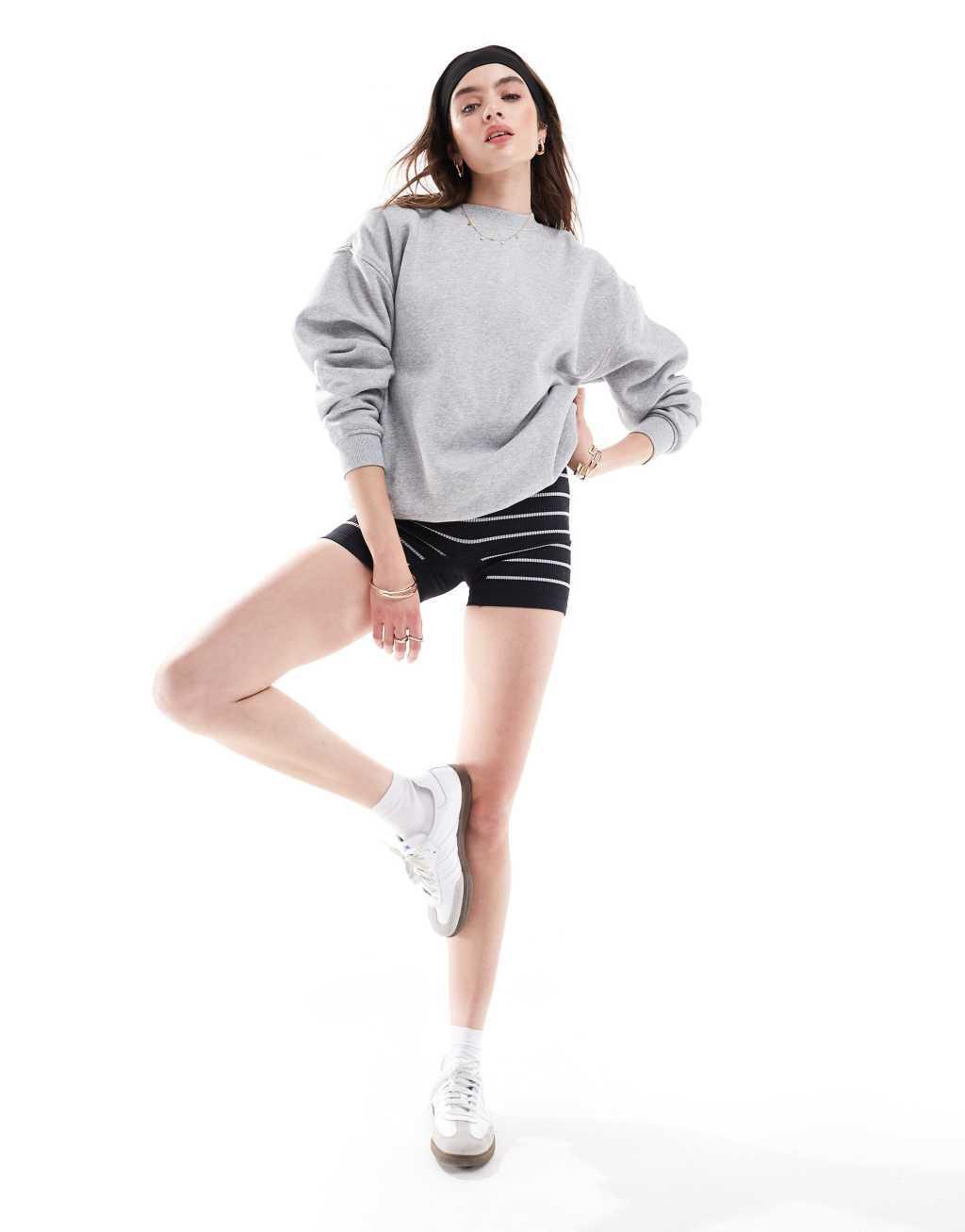 Cotton On classic crew sweatshirt in gray heather Product Image