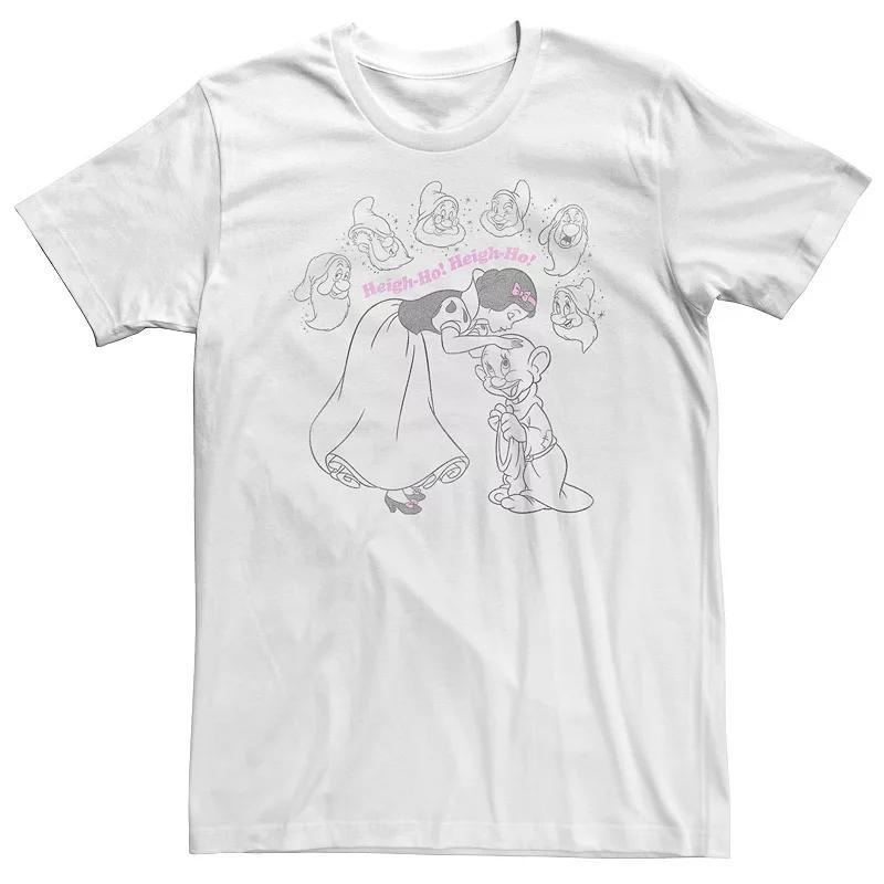 Big & Tall Disney Snow And The Seven Dwarfs Heigh-Ho Line Art Tee, Mens Product Image