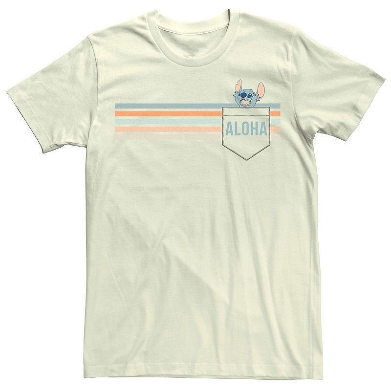 Mens Disney Lilo & Stitch Aloha Tee White Product Image