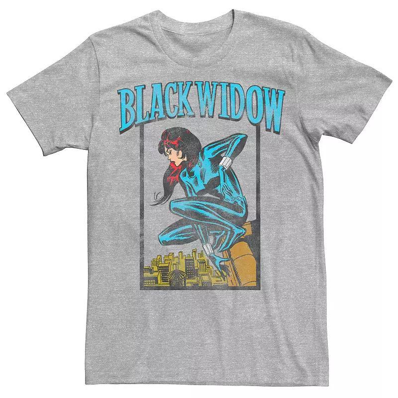 Mens Marvel Black Widow Tee Athletic Grey Product Image