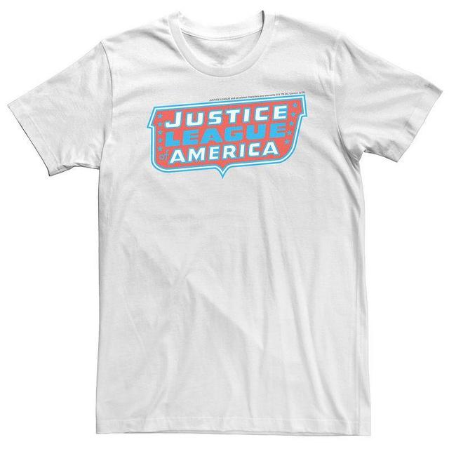 Big & Tall DC Comics Justice League Of America Text Poster Logo Tee, Mens Product Image