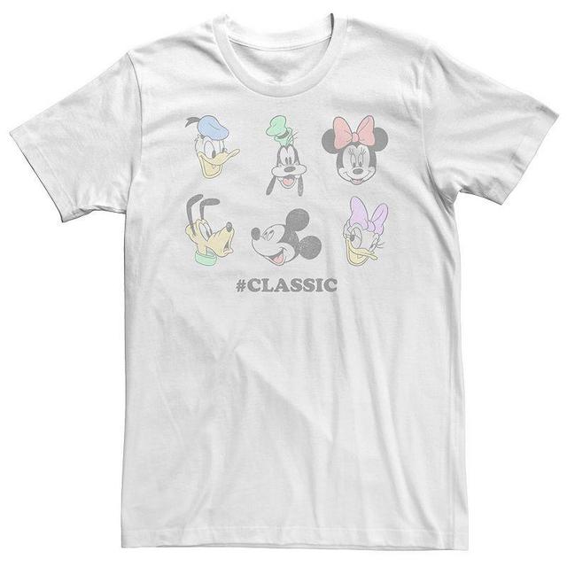 Disney Big & Tall Disney Mickey Mouse & Friends #Classic Portrait Tee, Men's, Size: 3XL, White - Size: 3XL Product Image