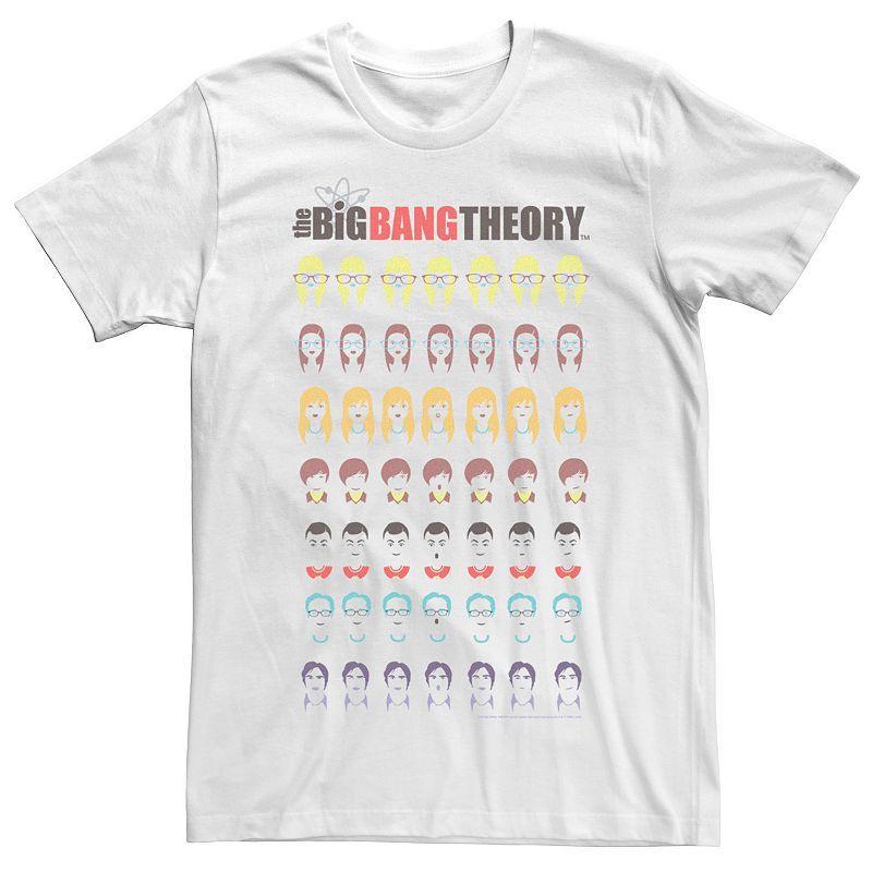 Mens The Big Bang Theory Faces Stack Tee Product Image