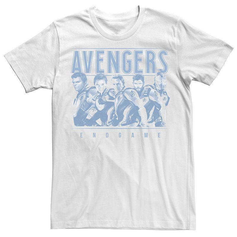 Mens Marvel Avengers Endgame Ornate Suited Up Group Shot Tee White Product Image