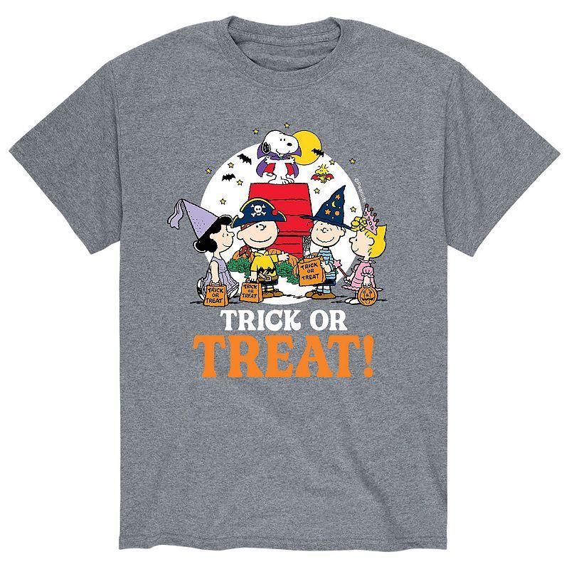 Big & Tall Peanuts Trick Or Treat Tee, Mens Black Product Image