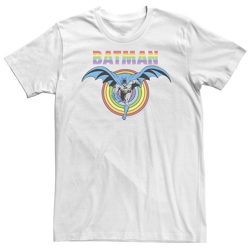 Big & Tall DC Comics Pride Batman Rainbow Run Tee, Mens Product Image