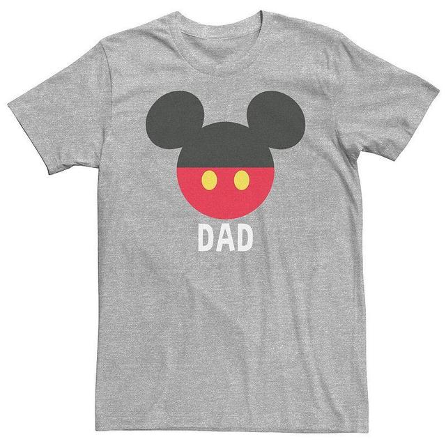 Big & Tall Disney Mickey Mouse Dad Logo Tee, Mens Med Grey Product Image