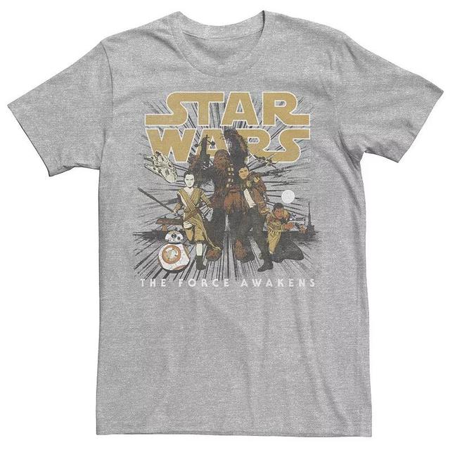 Mens Star Wars The Force Awakens Good Guys Portrait Tee Athletic Grey Product Image