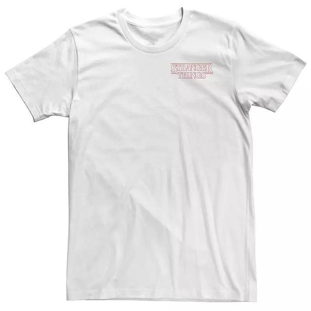 Big & Tall Netflix Stranger Things Logo Outline Left Chest Tee, Mens Product Image