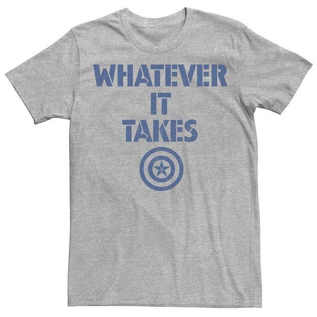 Mens Marvel Avengers Endgame Whatever It Takes Captain America Logo Graphic Tee Athletic Grey Product Image