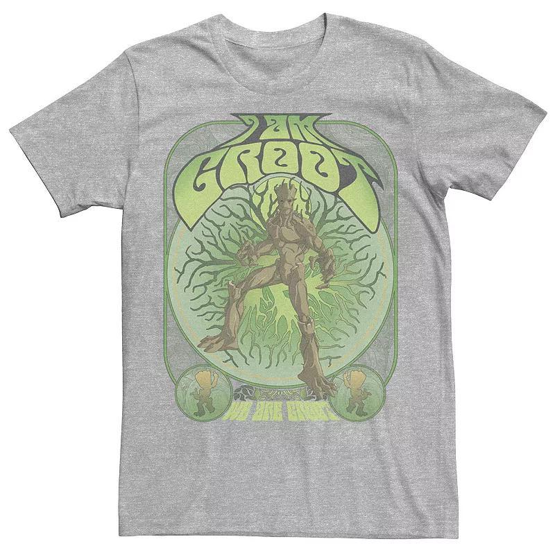 Mens Marvel Guardians of the Galaxy Classic I Am Groot Tee Athletic Grey Product Image