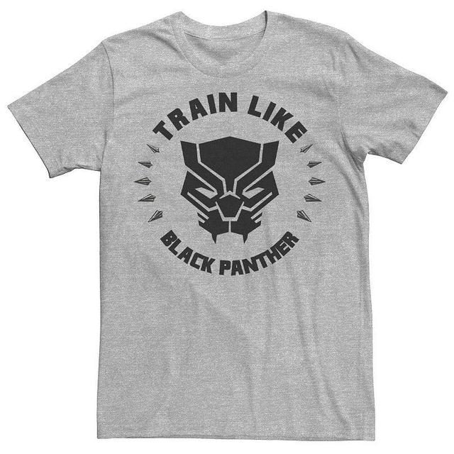 Mens Marvel Train Like Black Panther Emblem Graphic Tee Athletic Grey Product Image